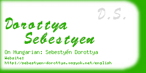 dorottya sebestyen business card